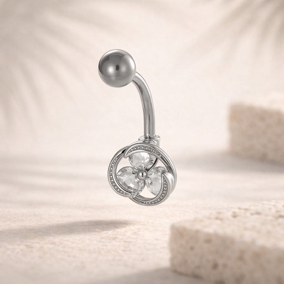 Nombril 316L fileté externe fantaisie — 14G (1,6*10mm)