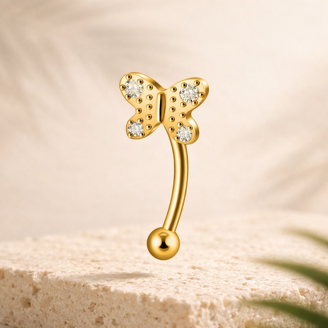 Bijou de piercing nombril, Piercing nombril titane , barre filetée interne, opale synthétique, en titane