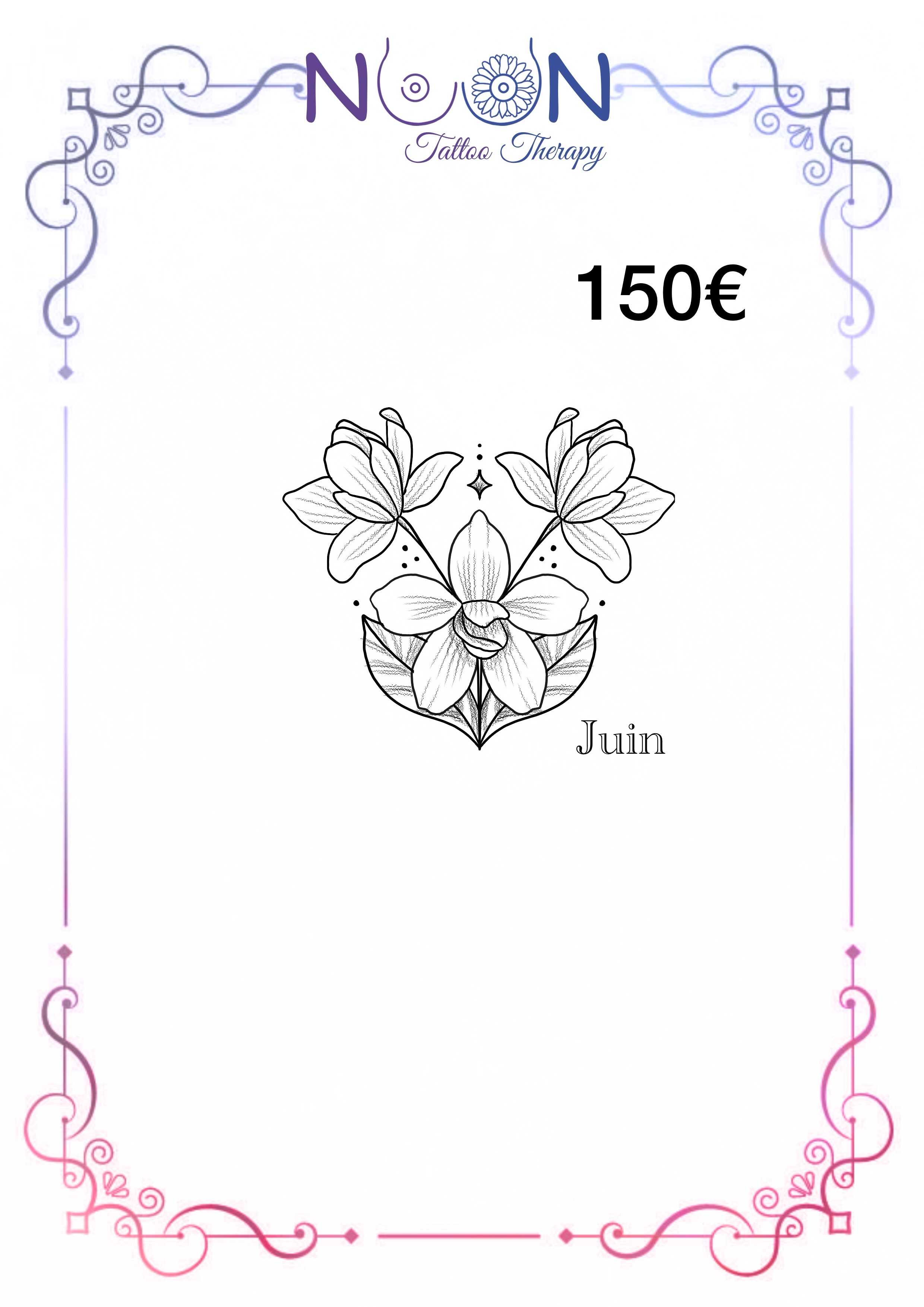 Juin floral, flash par Noon Tattoo Therapy