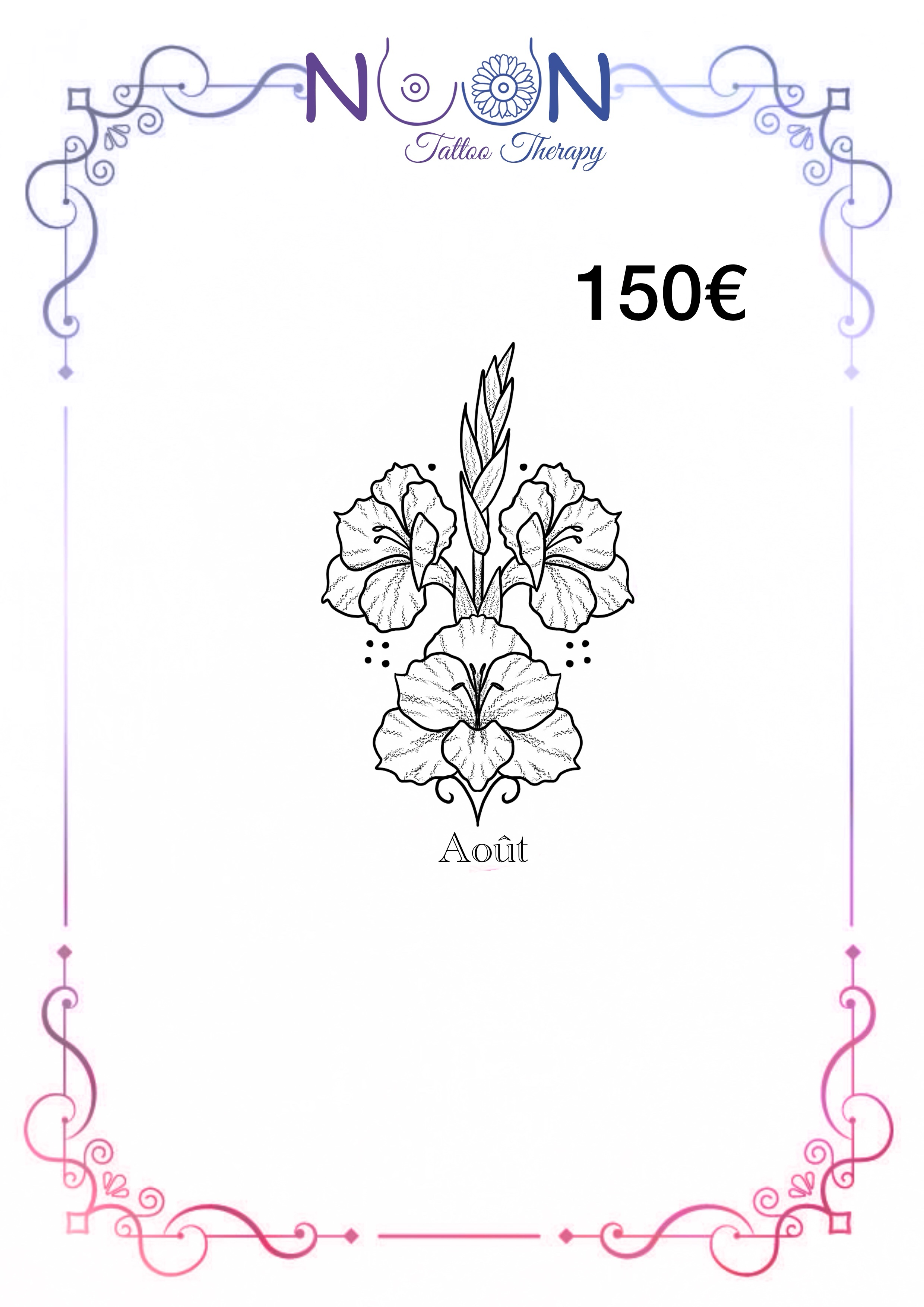 Août Floral, flash par Noon Tattoo Therapy