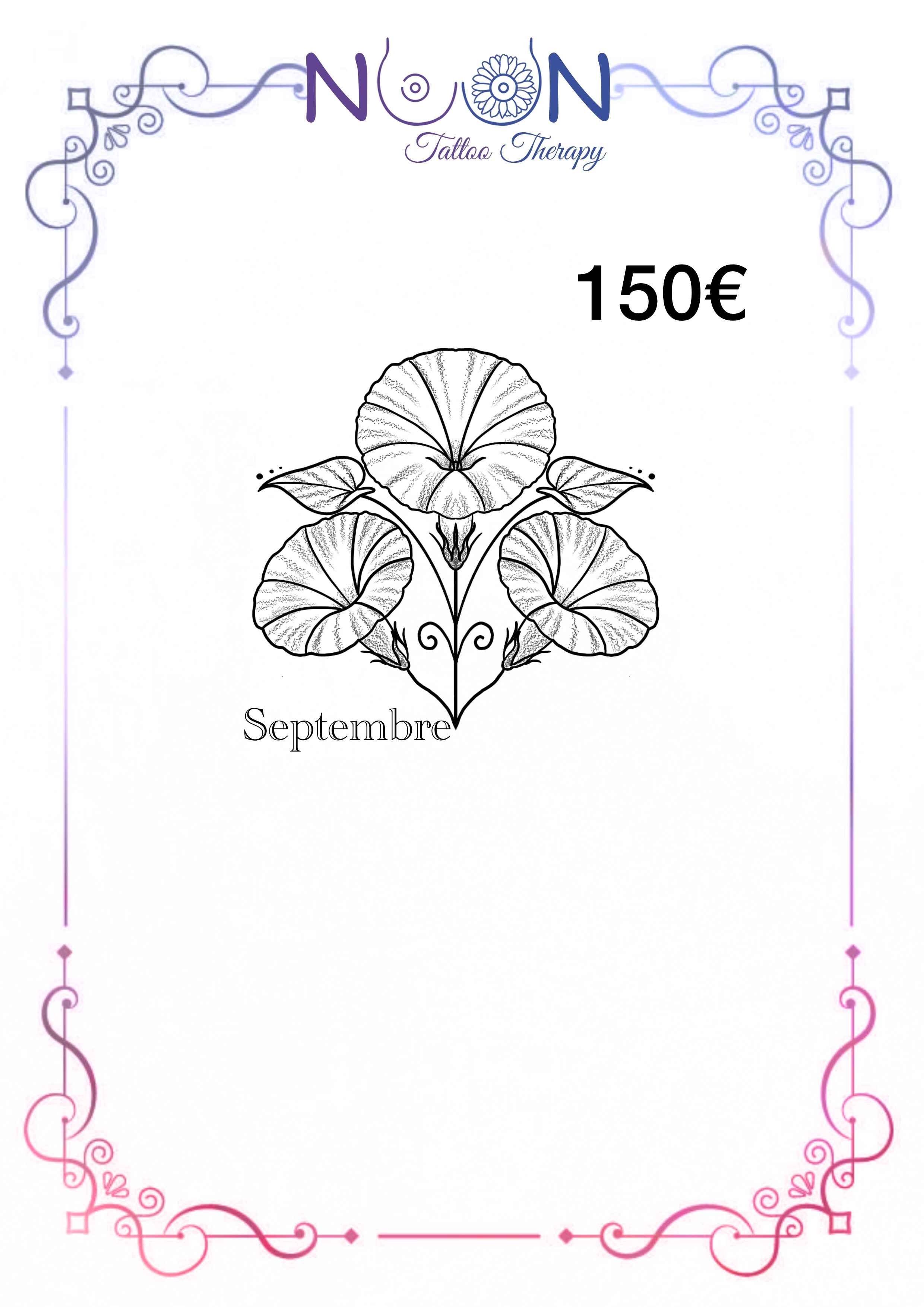Septembre floral, flash par Noon Tattoo Therapy